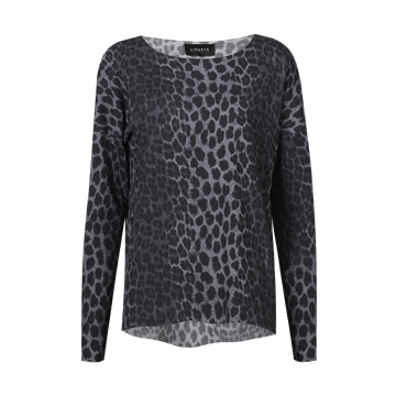 Liberté - Alma Ls Top (Fleece) - Dark Grey Leo